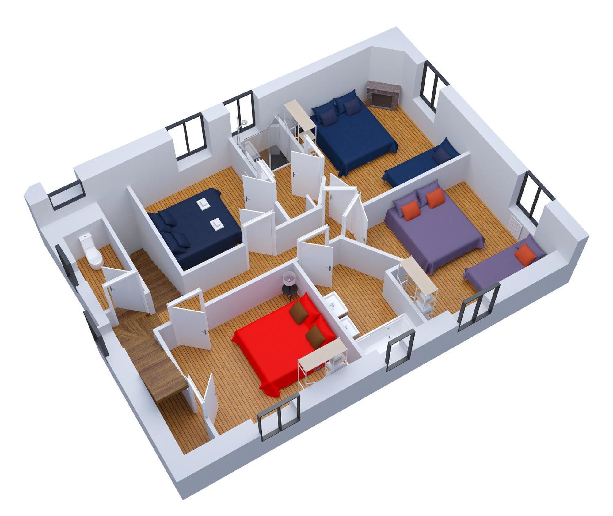 Ferienhaus Jolie M'home, Le Puy Du Fou, 15 Pers, 7 Ch, 5 Sde, 5 Wc *